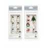 S/6 Wine Glass Charms Snowman Santa Mix 2 Assorted