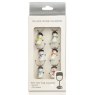 S/6 Wine Glass Charms Snowman Santa Mix 2 Assorted