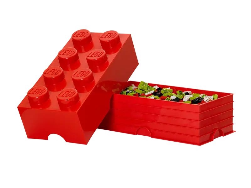 Lego 8-Stud Storage Brick – Red