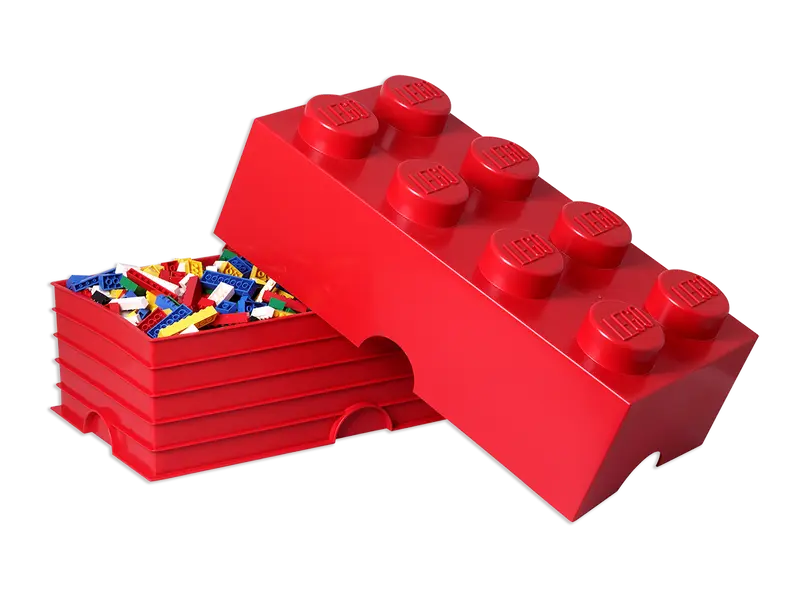 Lego 8-Stud Storage Brick – Red