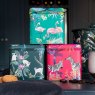 Sara Miller Lemur, Zebra & Green Flamingo Square Caddies - Set of 3