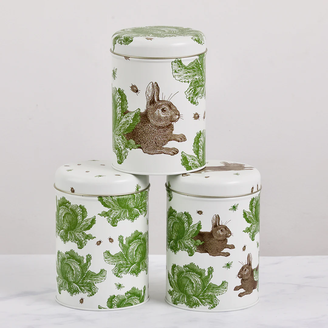 Thornback And Peel Rabbit & Cabbage Set of 3 Round Caddies