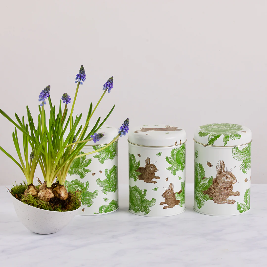 Thornback And Peel Rabbit & Cabbage Set of 3 Round Caddies