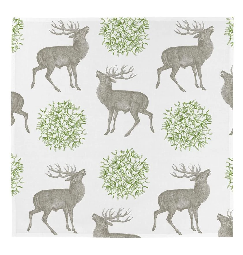 Thornback & Peel Stag & Mistletoe Napkins Set of 4