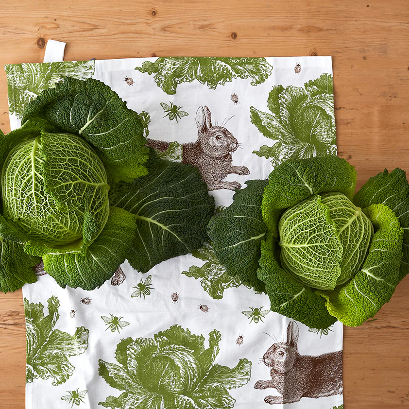 Thornback & Peel Classic Rabbit & Cabbage Tea Towel
