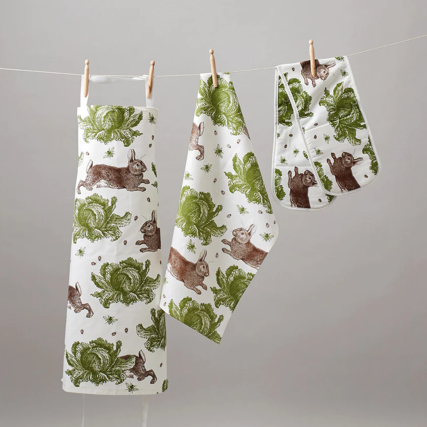 Thornback & Peel Classic Rabbit & Cabbage Tea Towel