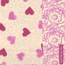 Emma Bridgewater Pink Hearts Napkin Double Pattern