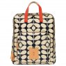 Orla Kiely Ashwood Leather Men's Rucksack Black PL46