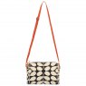 Orla Kiely Ashwood Leather Peter Messenger Bag Oily Brown