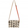 Orla Kiely Ashwood Leather Peter Messenger Bag Oily Brown