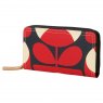 Orla Kiely Big  Zip Wallet Ruby