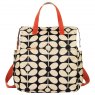 Orla Kiely Ashwood Leather Backpack Green X-37