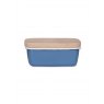 Garden Trading D/C   Butter Dish With Wooden Lid Dorset Blue Enam