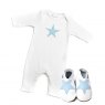 Inch Blue Blue Star Babygrow & Shoes Gift Set