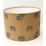 Sophie Allport Pacific Vulcan Textured Volcanic Effect Grey Small Stoneware Lamp & Linen Lampshade