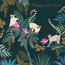 Sara Miller Happy Birthday Greetings Card - Lemurs