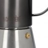 4 Cup Brushed Gun Metal Stovetop Coffee Maker