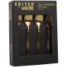 S/4 Brushed Gold Espresso Spoons