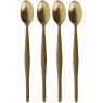 La Cafetiere Set of 4 Brushed Gold Latte Spoons