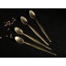 S/4 Brushed Gold Latte Spoons