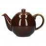 Rockingham Brown Globe Teapot
