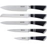 Sabatier 5pc Knife Set With Ash Wood Block